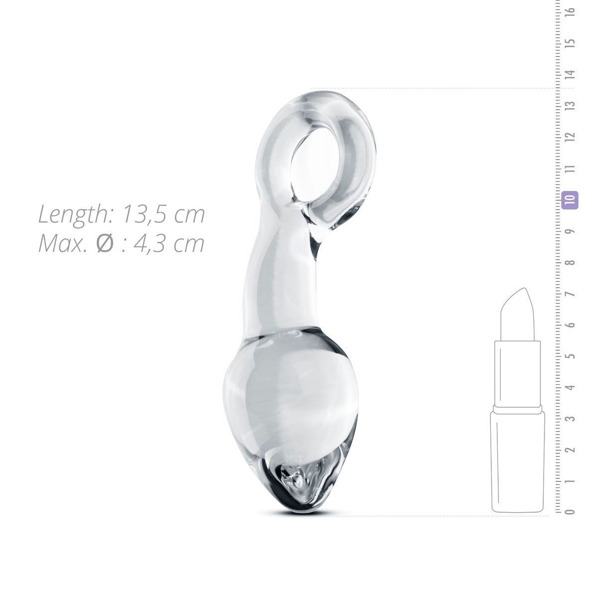 Gildo - Glas-Analplug Nr. 13 - 13,5 cm
