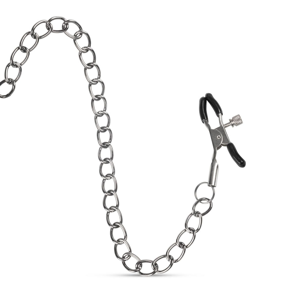 Easytoys Fetish - Offener Ballknebel mit Nippelklemmen