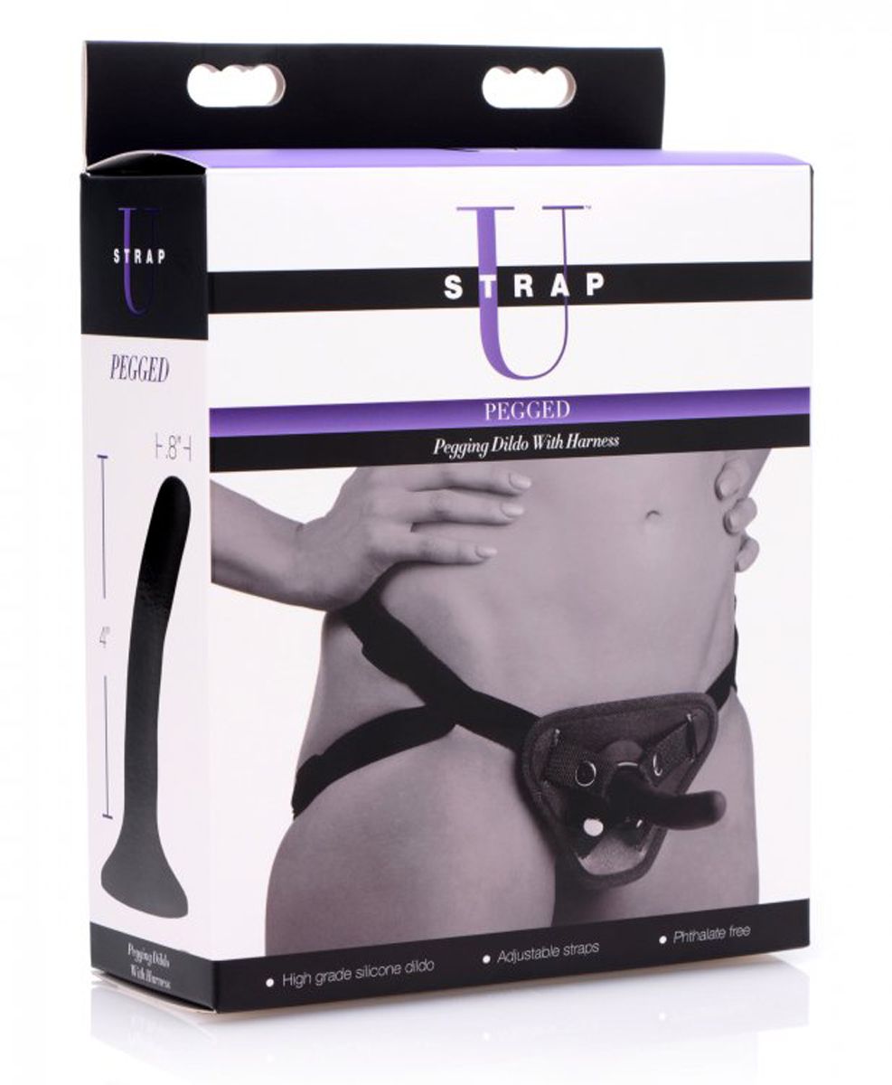 Master Series - Pegged Pegging Dildo mit Gurtzeug
