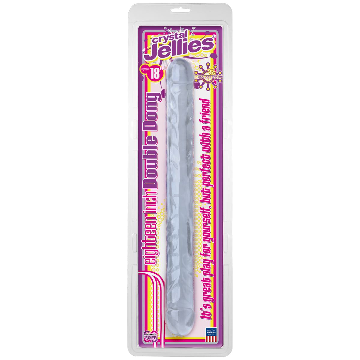 Crystal Jellies Double Dong - Paars