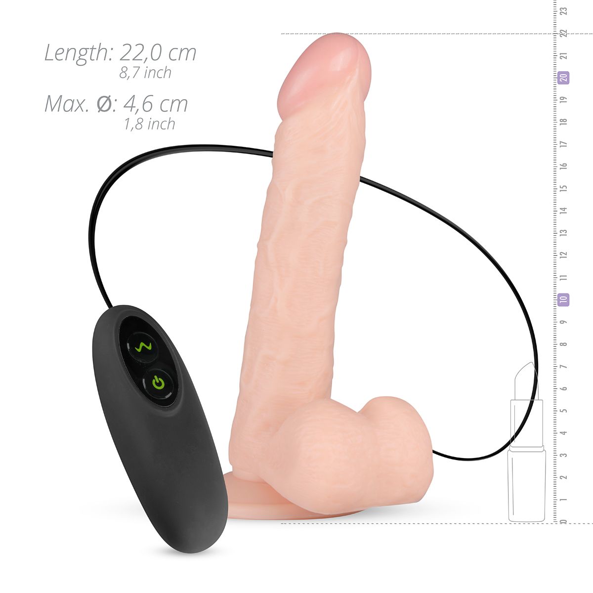 Real Fantasy - Realistischer Vibrator Lewis - 10 Vibrationsmuster