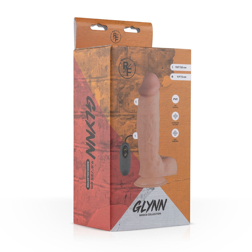 Glynn - Realistischer Vibrator mit Saugnapf und Fernbedienung - 25 cm