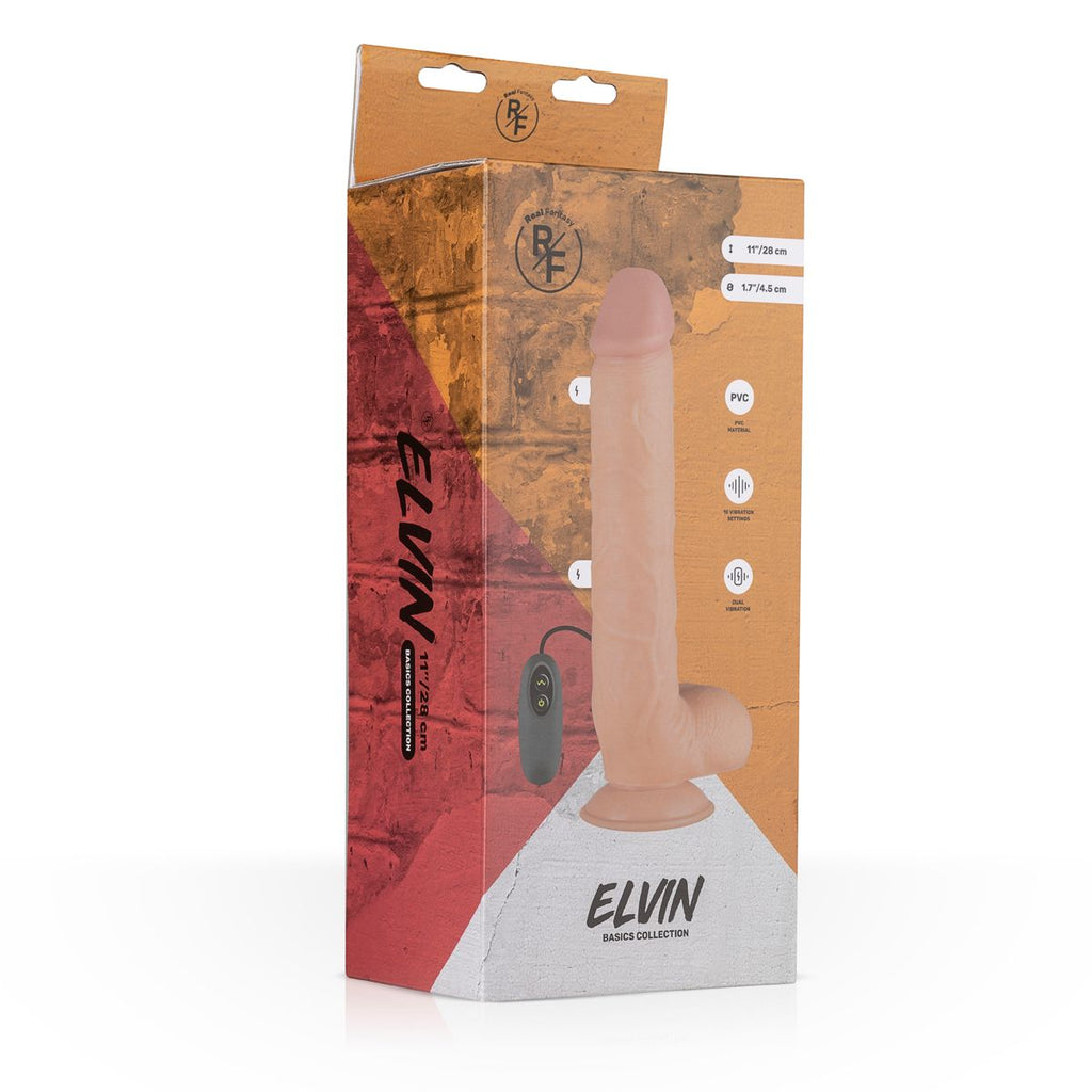 Elvin - Realistischer Vibrator XL - 27,5 cm mit Saugnapf und Fernbedienung