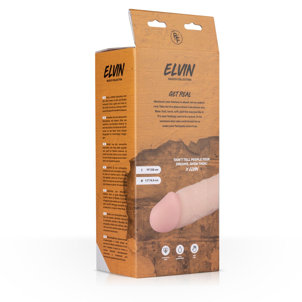 Elvin - Realistischer Vibrator XL - 27,5 cm mit Saugnapf und Fernbedienung