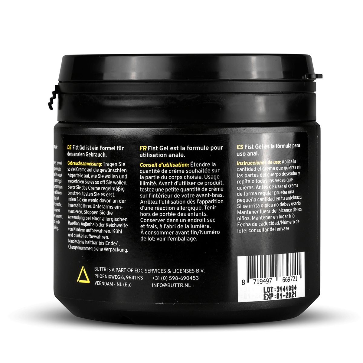 BUTTR - Fisting Gel auf Wasserbasis - 500 ml