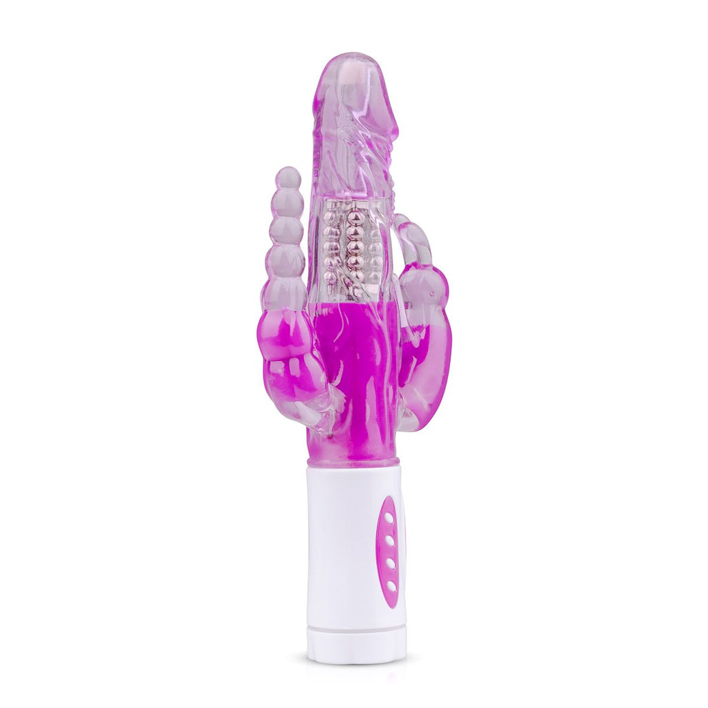 Raving Rabbit - Rabbit-Vibrator mit Klitoris- und Anal-Stimulator - Lila