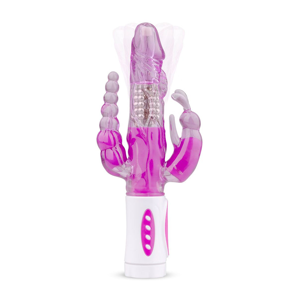 Raving Rabbit - Rabbit-Vibrator mit Klitoris- und Anal-Stimulator - Lila