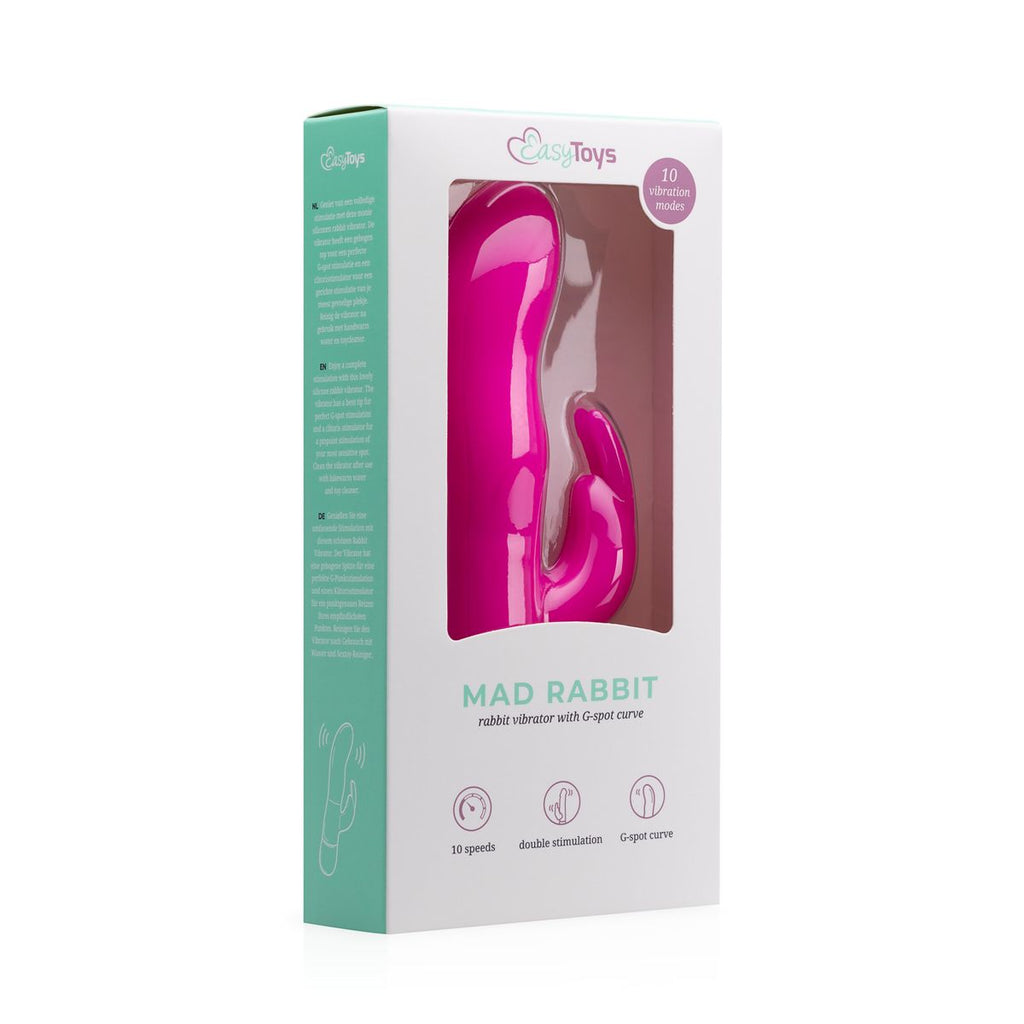 EasyToys - Mad Rabbit Vibrator mit G-Punkt- und Klitoris-Stimulation - Rosa