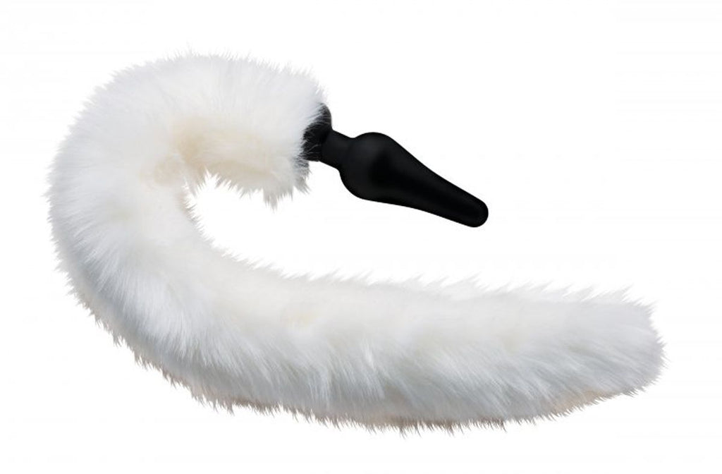 White Fox Set mit Schwanz und Ohren
