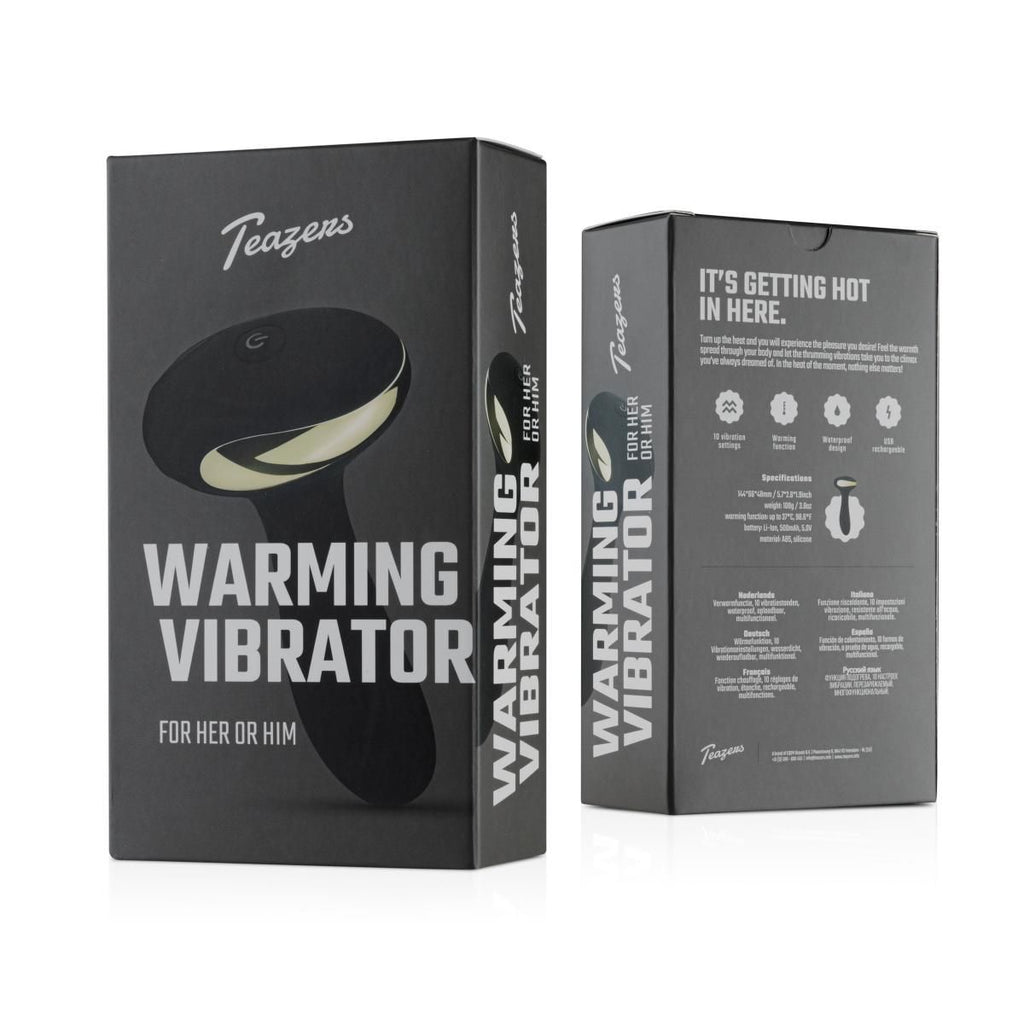 Teazers - Heat Of The Moment Buttplug Vibrator - Wärmefunktion Schwarz