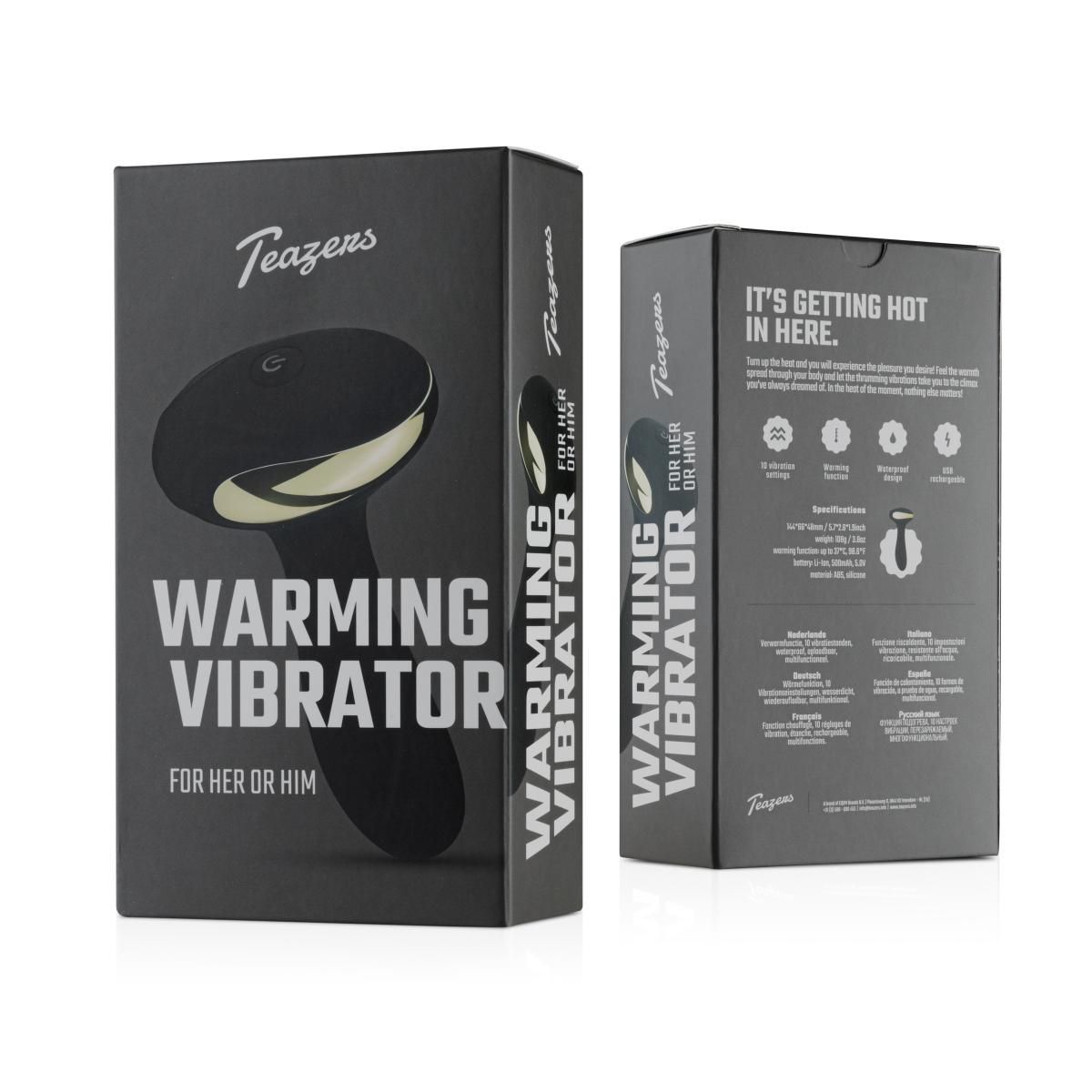 Teazers - Heat Of The Moment Buttplug Vibrator - Wärmefunktion Schwarz
