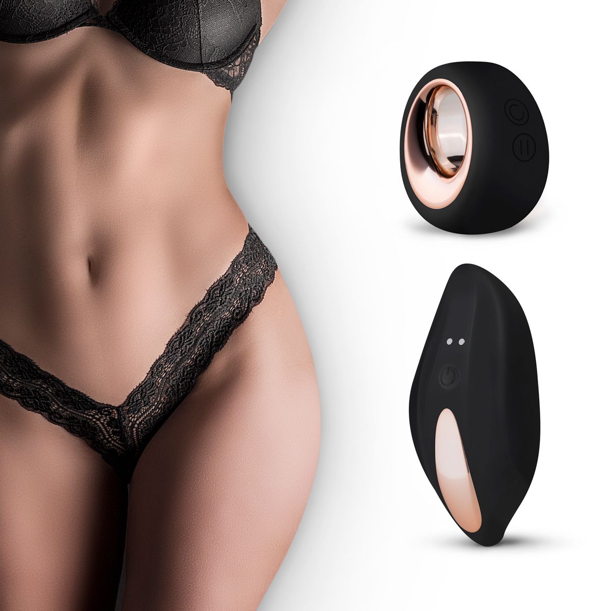 PantyRebel - Vibrations-String mit Auflege-Vibrator - 12 Vibrationsstufen mit Fernbedienung