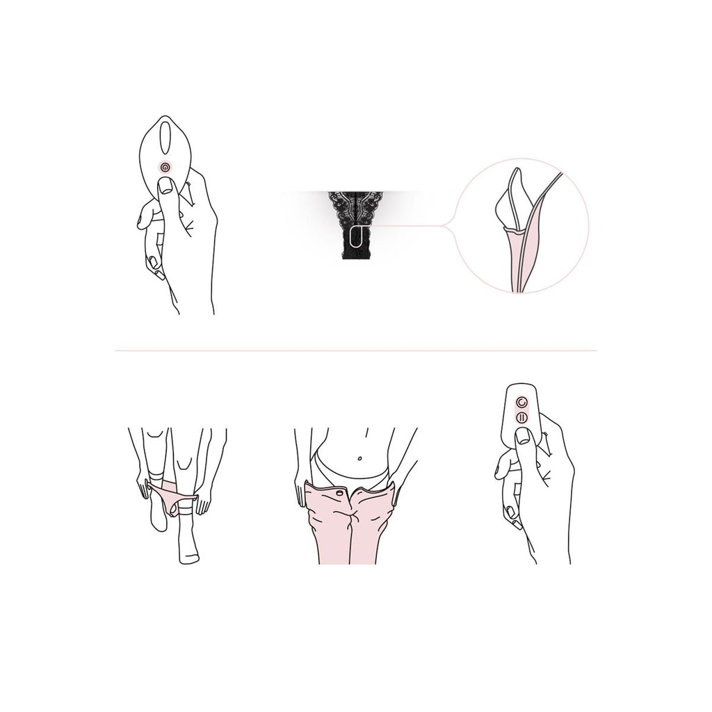 PantyRebel - Vibrations-String mit Auflege-Vibrator - 12 Vibrationsstufen mit Fernbedienung