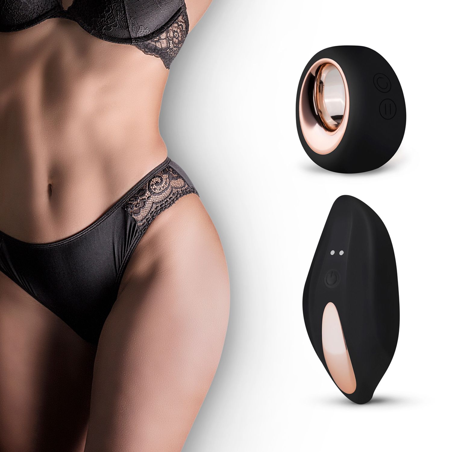 PantyRebel - Vibrations-Slip mit Auflege-Vibrator - 12 Vibrationsstufen und kabelloser Fernbedienung