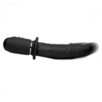 Power Pounder - Großer Schwarzer Dildo mit Vibration und Stoßfunktion - 3 Geschwindigkeitsstufen
