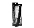 Power Pounder - Großer Schwarzer Dildo mit Vibration und Stoßfunktion - 3 Geschwindigkeitsstufen