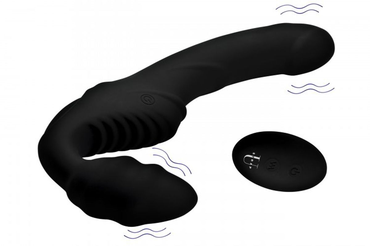 Strap-U - Pro Rider Strapless Strap-on Vibrator - Schwarz
