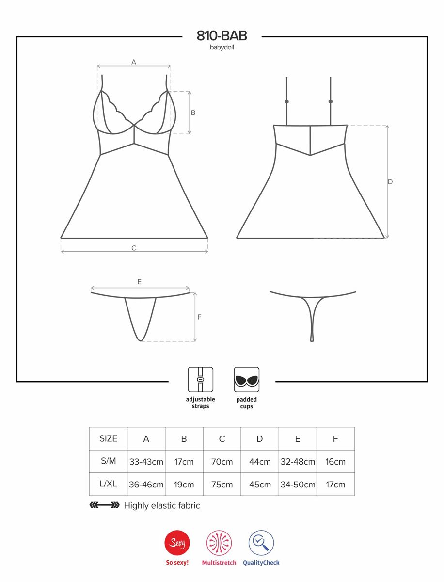 Obsessive - Babydoll Set Mit Spitze - Weiß