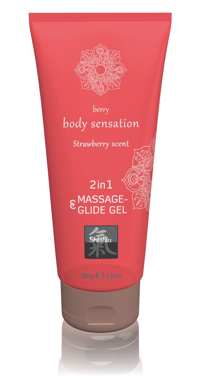 Shiatsu Massage- & Gleitgel 2 in 1 Erdbeere