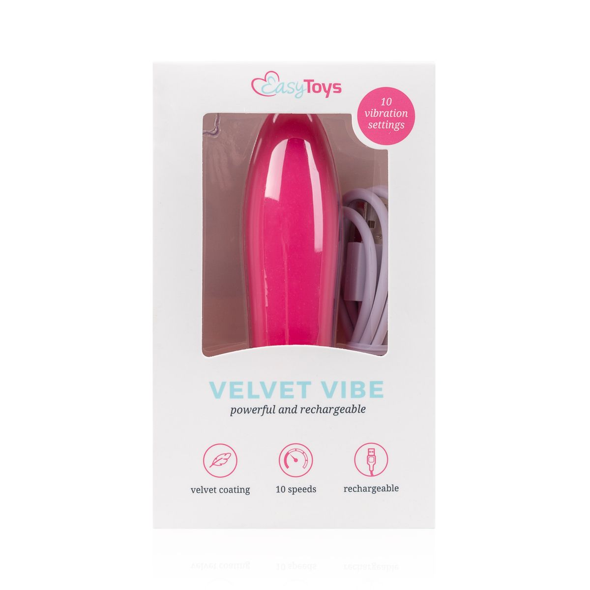 Velvet Vibe - Bullet Vibrator mit 10 Vibrationsstufen - Rosa