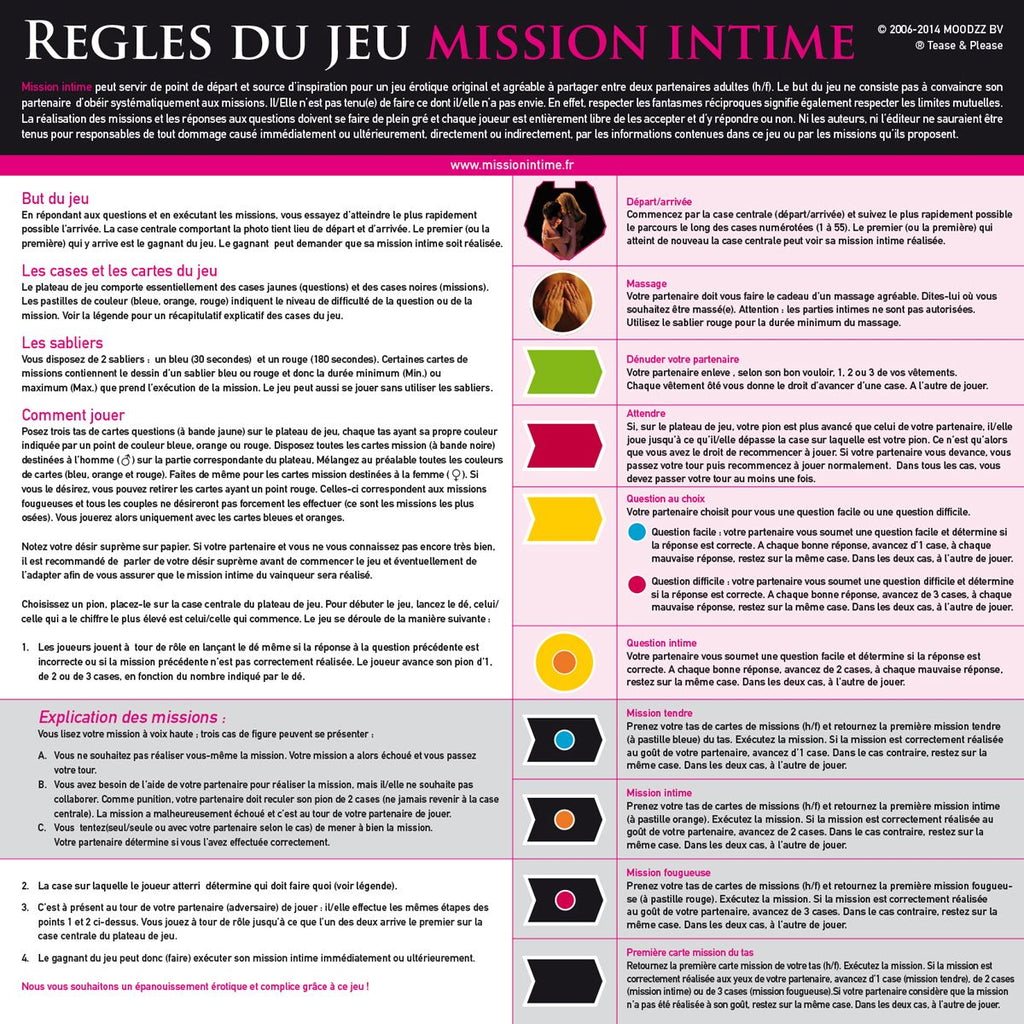 Tease & Please - Erotisches Brettspiel - Mission Intime Klassik (FR)