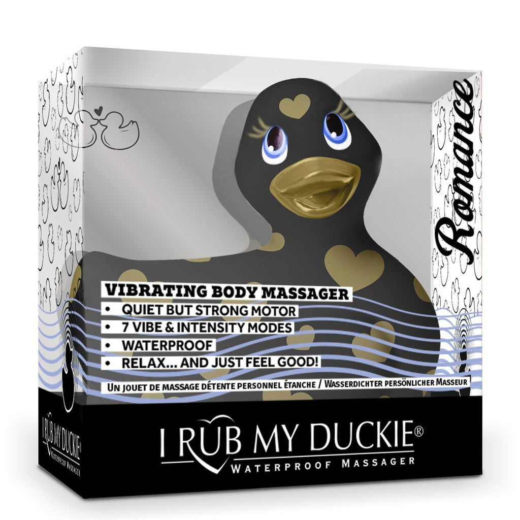 I Rub My Duckie - Vibrierendes Badeentchen 2.0 Romance - Schwarz/Gold