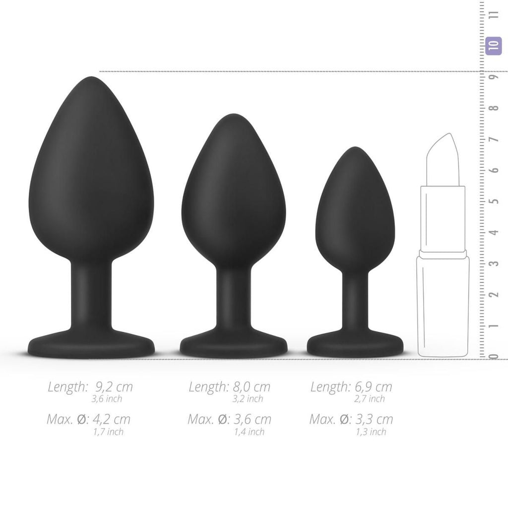 Teazers – Buttplug Set – Schwarz