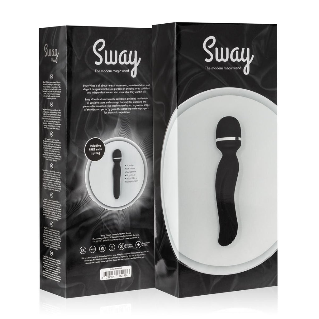 Sway Vibes - Wand Vibrator No. 4 - Kraftvoller Klitoris-Stimulator mit 10 Stufen - Schwarz