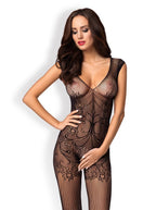 Obsessive - Spitzen-Bodystocking mit offenem Schritt