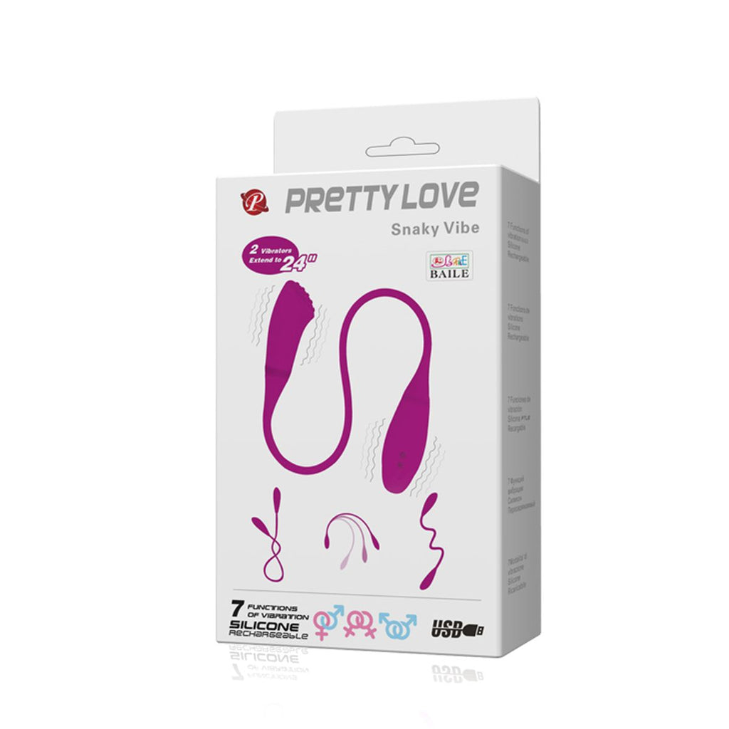 Snaky Vibe II - Vibrator mit 2 Vibrierenden Enden - 7 Vibrationsstufen