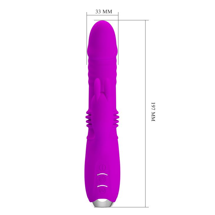 Dorothy - Stoßender Rabbit Vibrator mit Rotation und Klitoris-Stimulator - 12 Vibrationsmodi