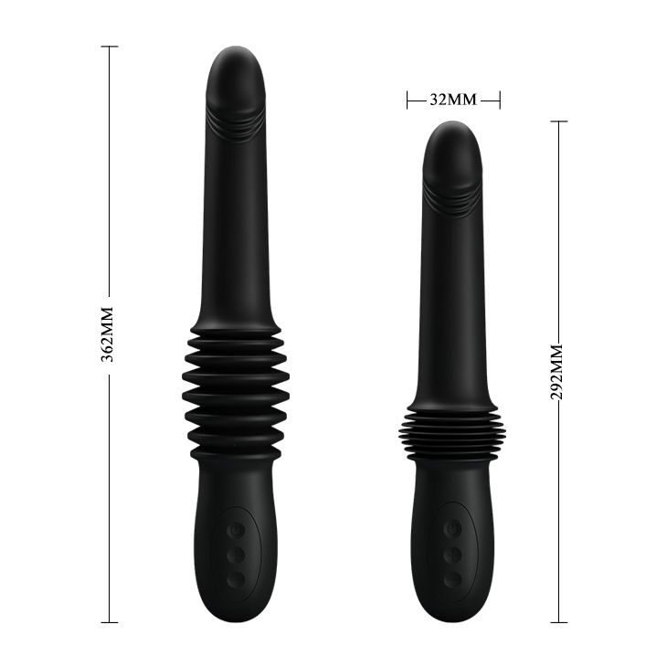 Pazuzu - Stoßvibrator mit Geriffelter Spitze - 36 cm