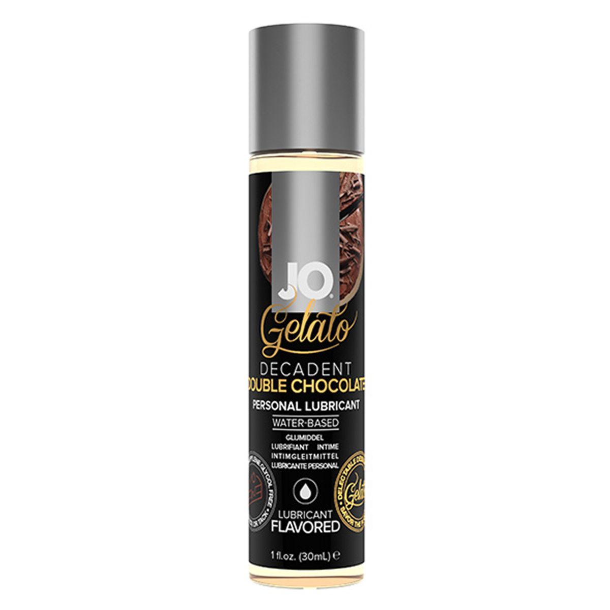 JO Gleitgel Double Chocolate auf Wasserbasis, 30 ml, vegan