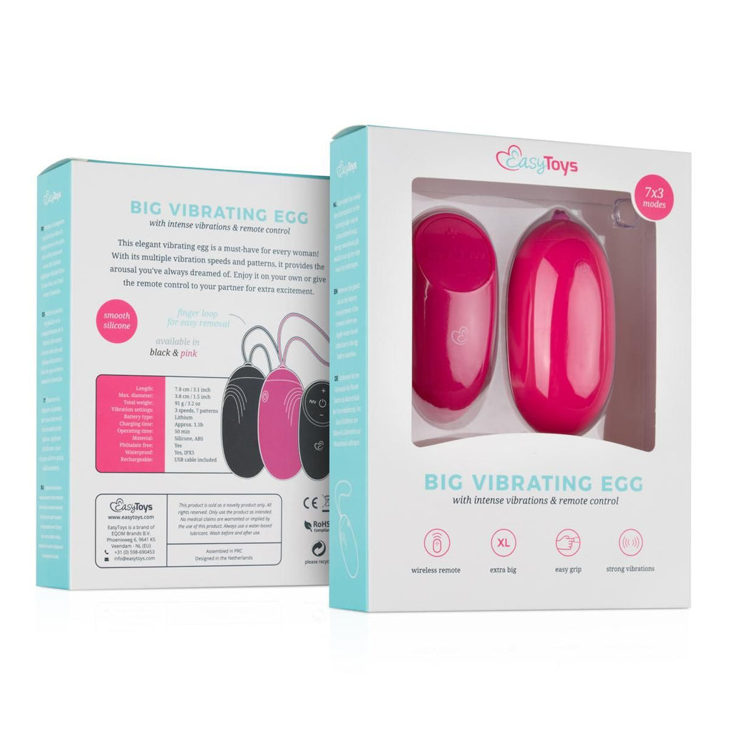 XL-Vibro-Ei mit Fernbedienung - Rosa