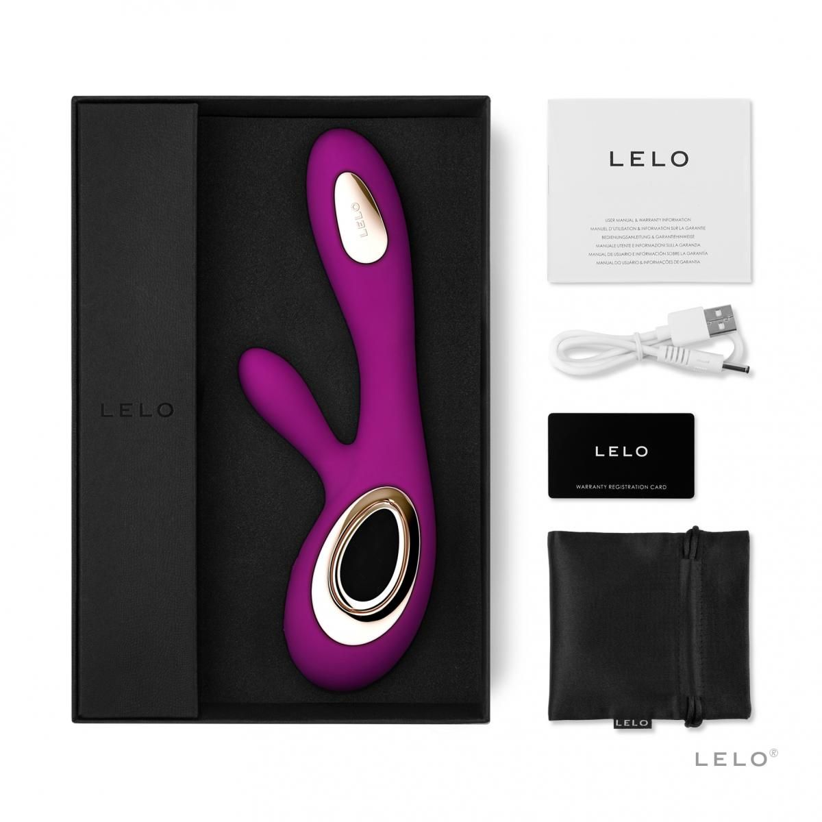 LELO - Soraya Wave G-Spot-Vibrator - Rabbit-Vibrator mit WaveMotion - Midnight Blue