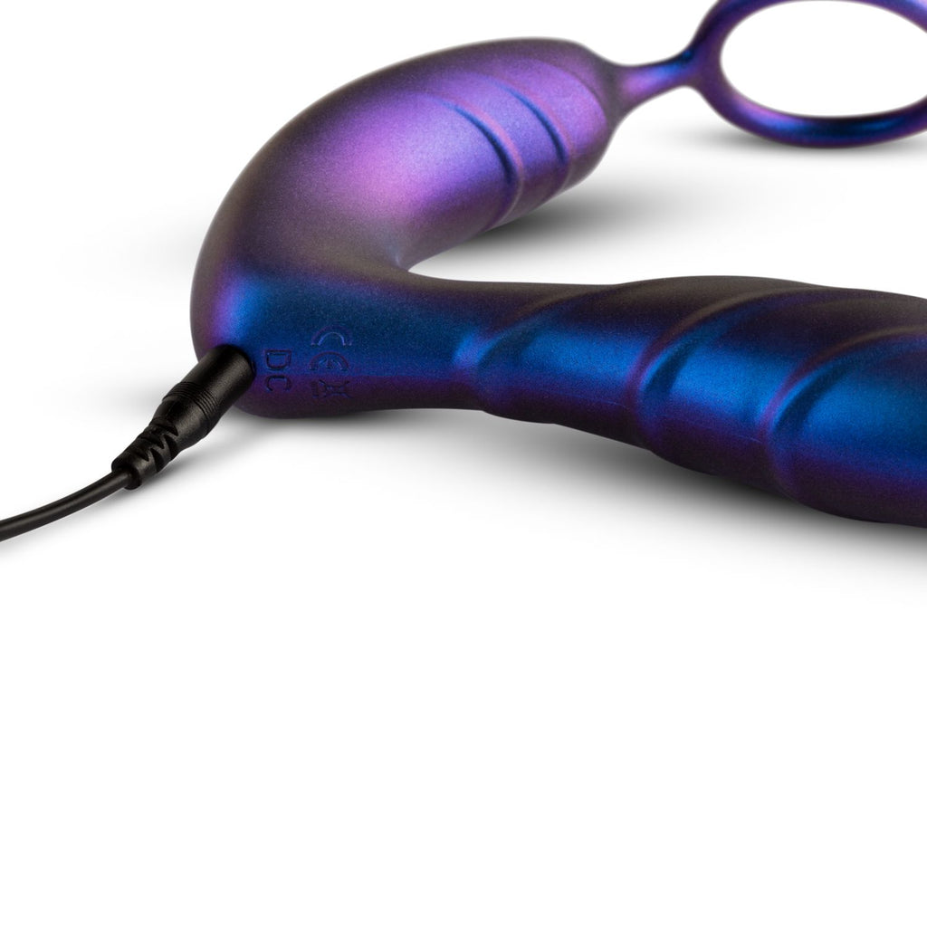 Hueman - Black Hole Anal Vibrator mit Cockring - 10 Vibrationsstufen
