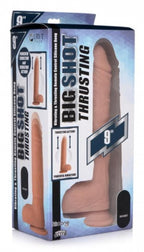 Realistischer XL Dildo - Vibrierend und Stoßend mit Saugnapf und Hodensack - 17,8 cm