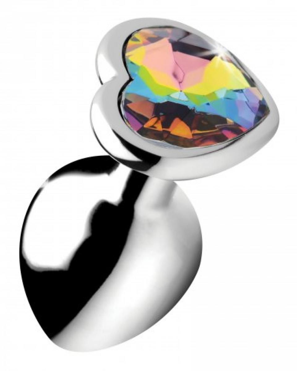 Booty Sparks - Rainbow Heart Butt Plug - Mittel