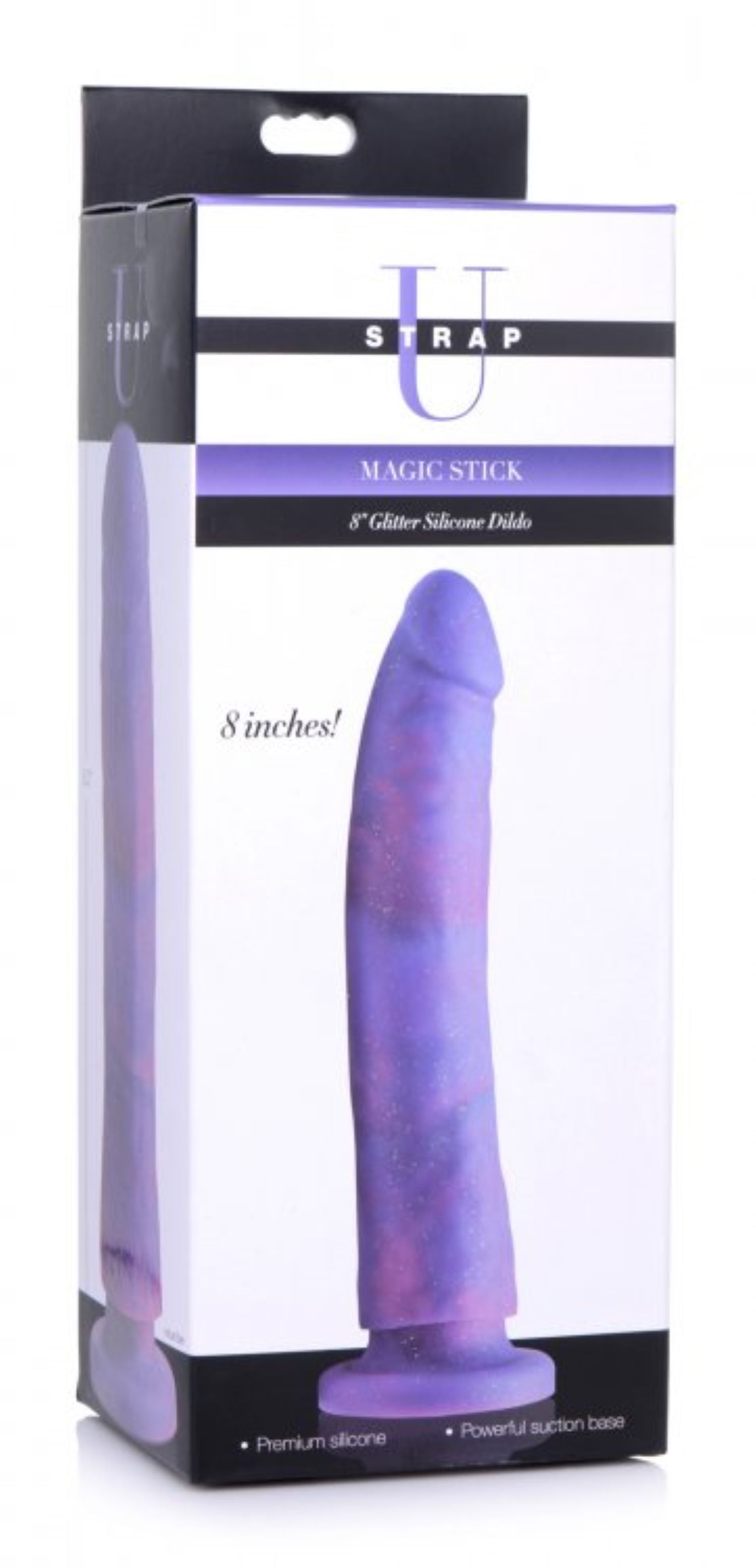 Strap U - Magic Stick Silikondildo mit Glitzer - 20 cm