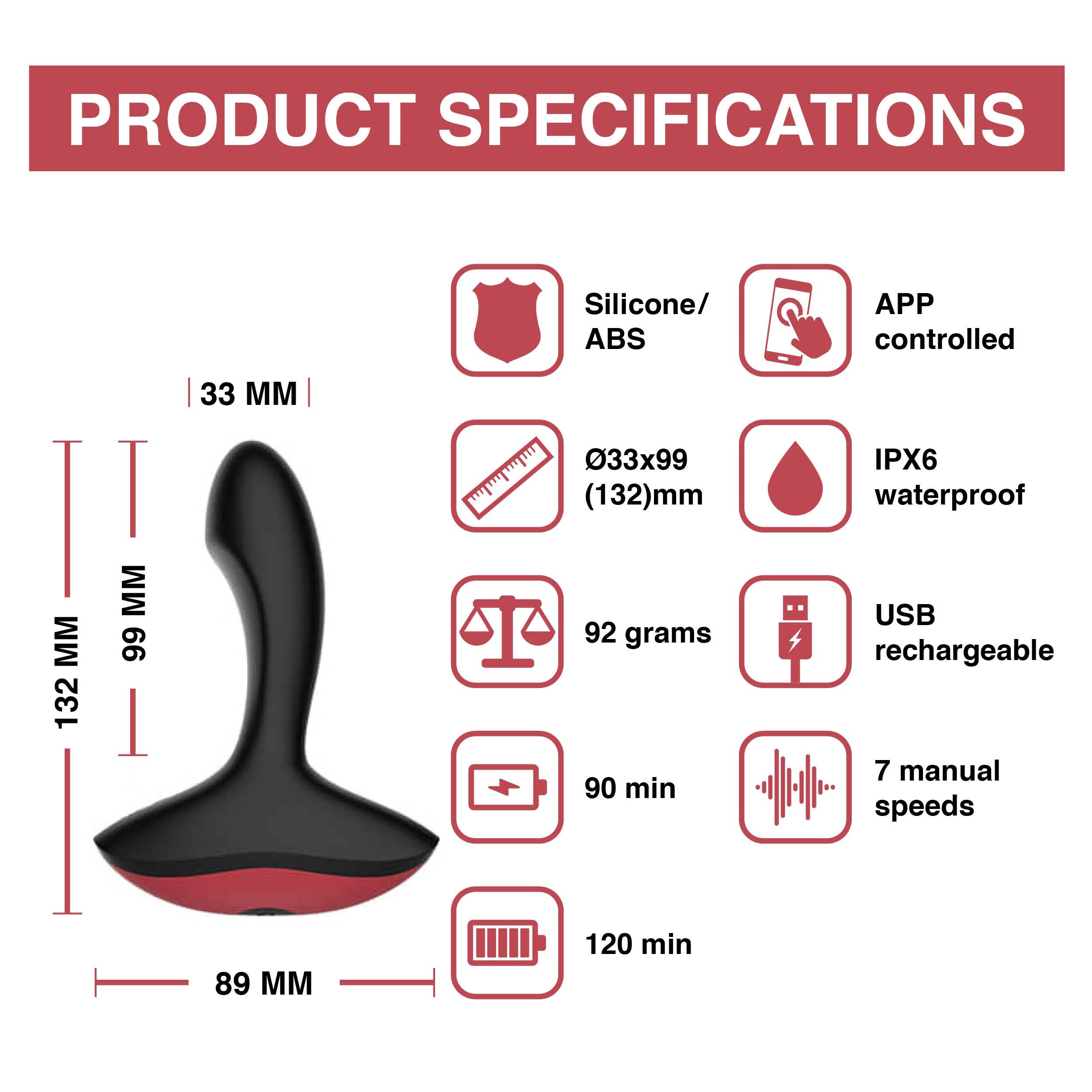 Magic Motion - Solstice App-gesteuerter Prostatavibrator