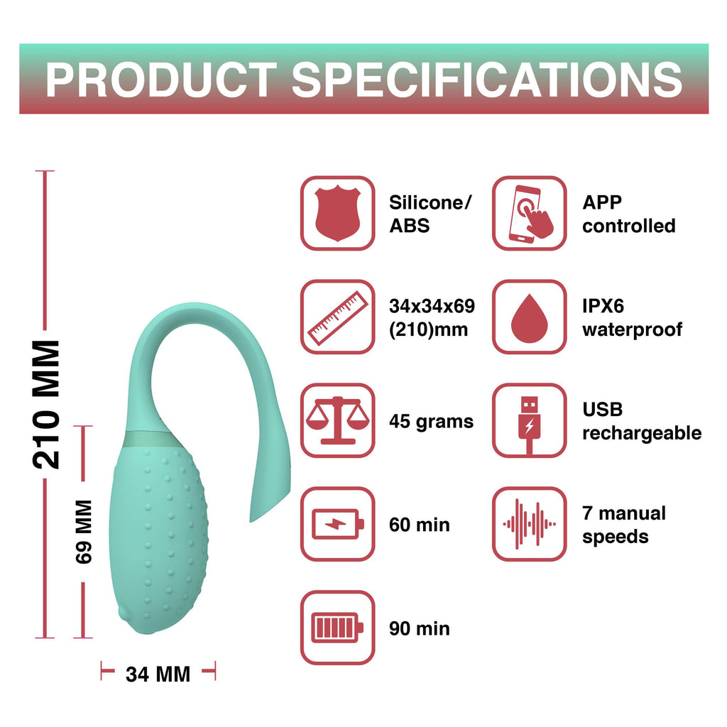 Magic Motion - Fugu Smart Wearable Vibrator - Rot
