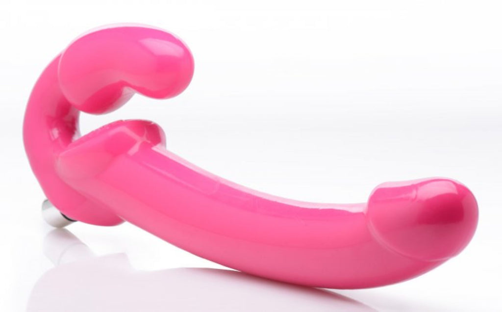 Revolver - Vibrierendes Strapless Strap-On XXL - Pink