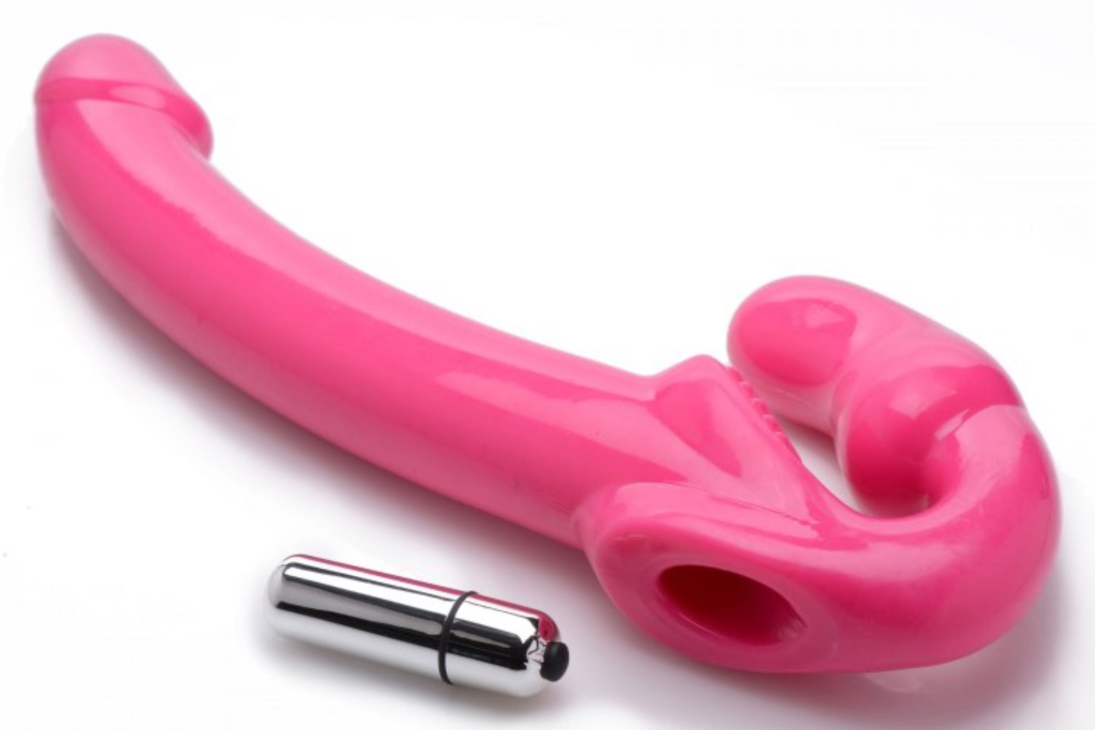Revolver - Vibrierendes Strapless Strap-On XXL - Pink