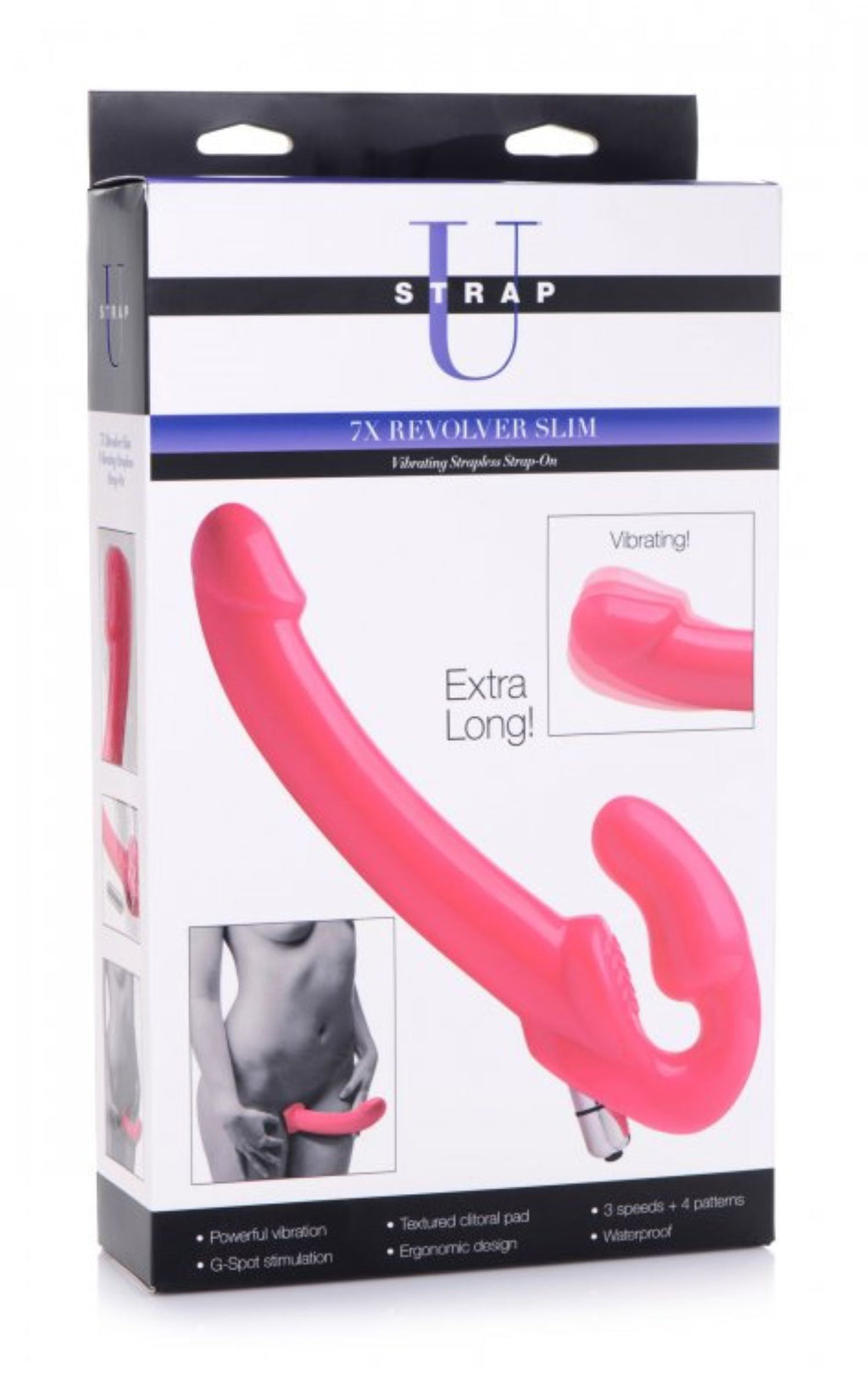 Revolver - Vibrierendes Strapless Strap-On XXL - Pink