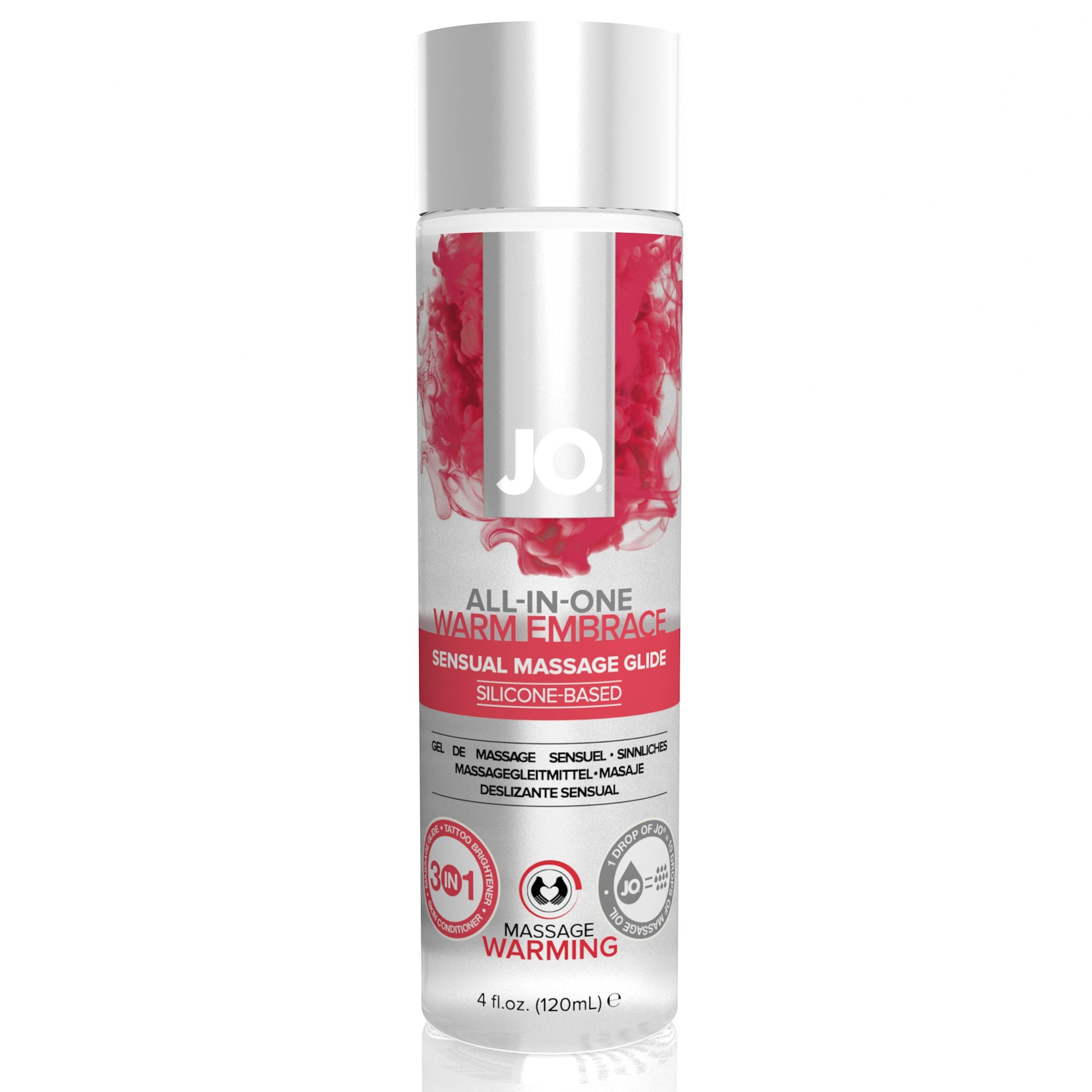 JO - Wärmendes All-in-One Massagegleitgel auf Silikonbasis
