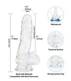 Crystal Addiction - Transparenter Dildo - 18 cm