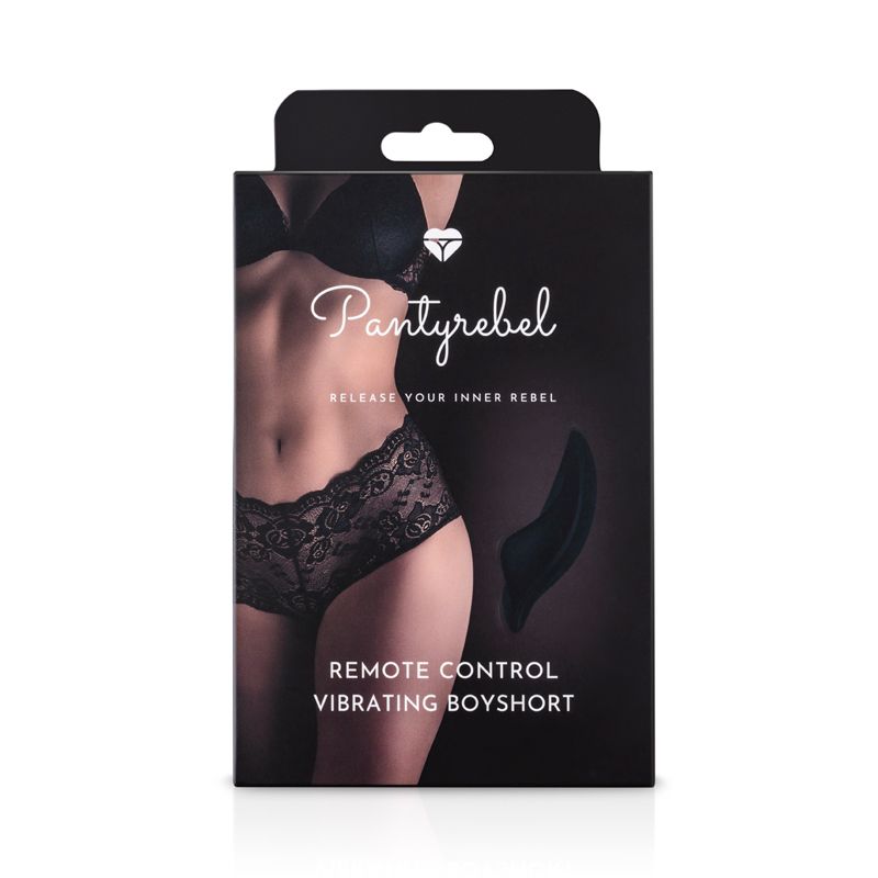 PantyRebel - Vibrierende Boyshort mit Aufliegevibrator - 12 Vibrationsstufen