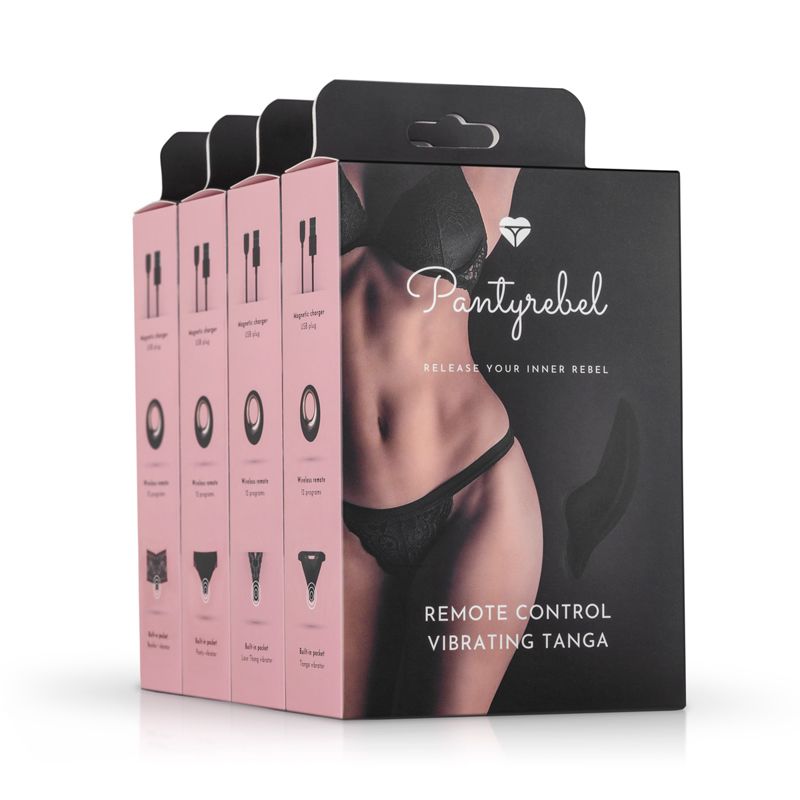 PantyRebel - Vibrierende Boyshort mit Aufliegevibrator - 12 Vibrationsstufen