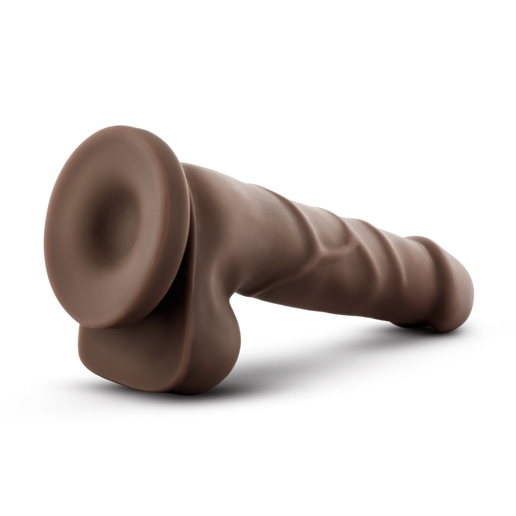 Dr. Skin – Realistischer Dildo mit Saugnapf 20 cm – Schokoladenbraun