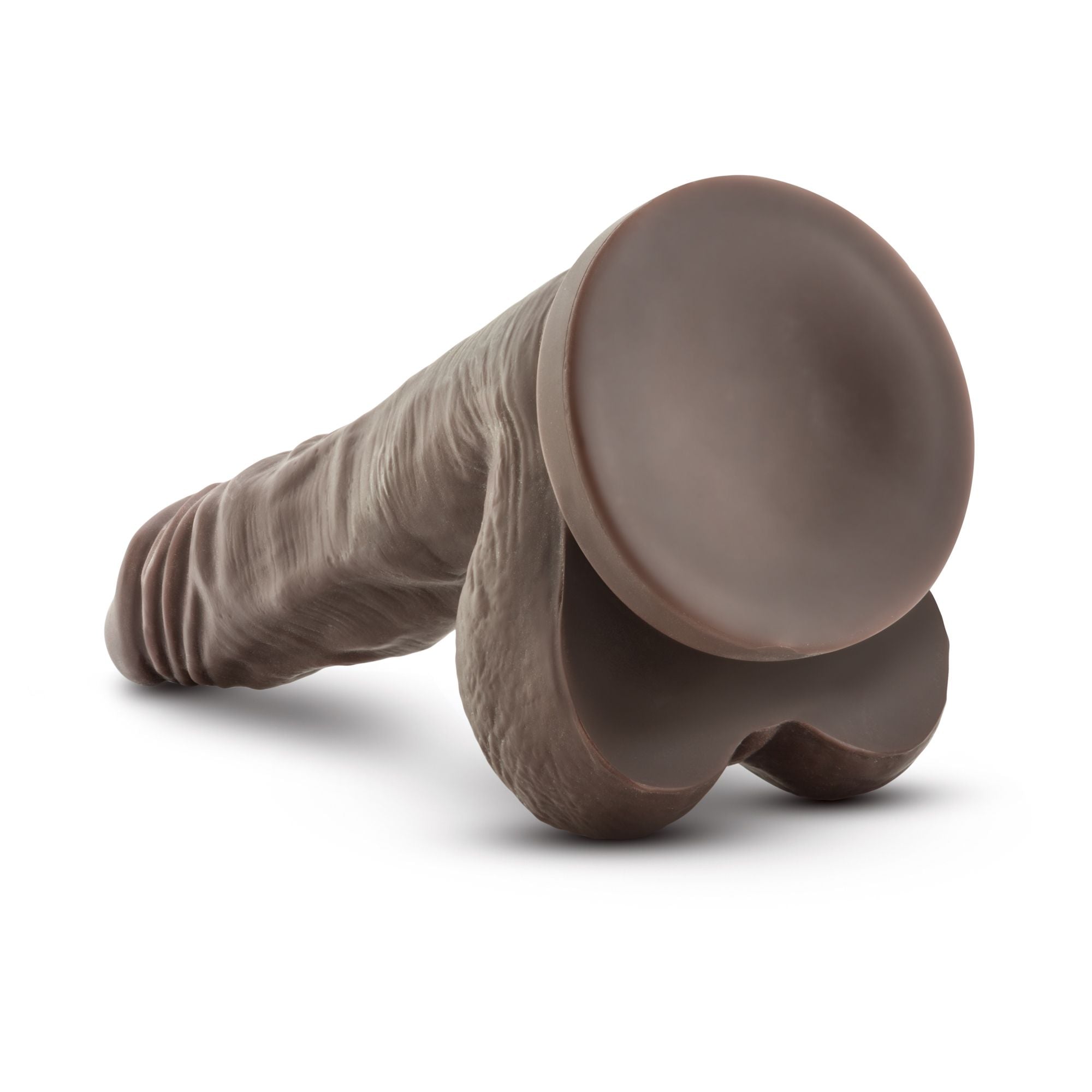 Dr. Skin – Realistischer Dildo mit Saugnapf 22 cm – Schokoladenbraun